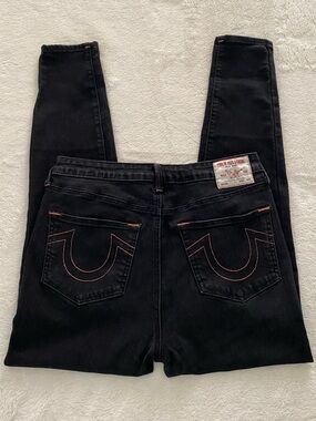 True Religion black denim jeans  HALLE
High Rise Super Skinny Size 30.